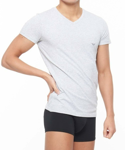 EMPORIO ARMANI STRETCH COTTON V NECK T-SHIRT 半袖 アンダー