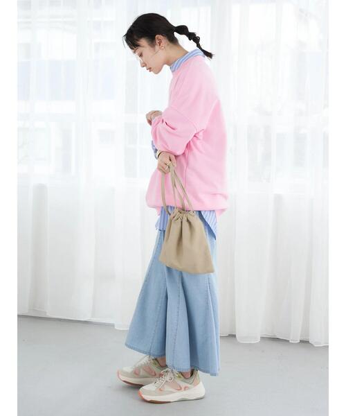 earth music&ecology(アースミュージックアンドエコロジー)の「付け襟スウェット(スウェット・レディース・チャコールグレー/アイボリー/ピンク・FREE)」の12枚目の写真