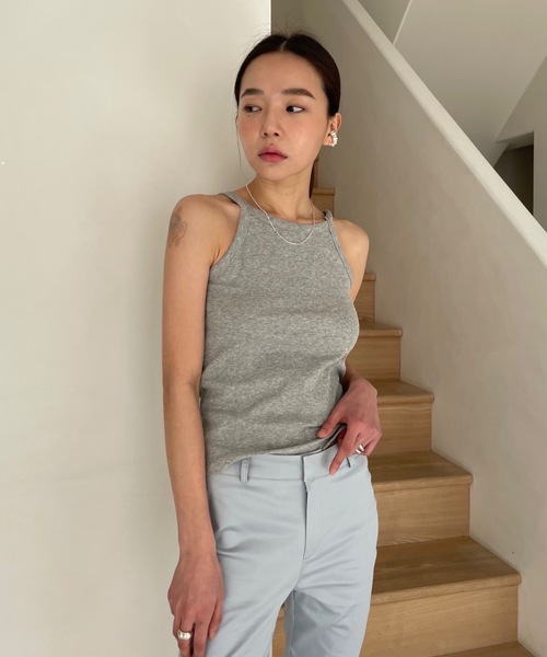Didot.showroom（ディドット ショールーム）の「2WAY アメスリ キャミソール（キャミソール・レディース・ホワイト/グレー/ブラック/ベージュ/ミント/ピンク・FREE）」の3枚目の写真