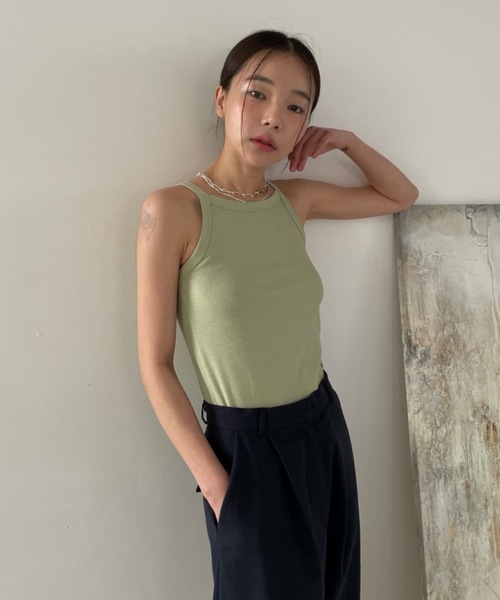 Didot.showroom（ディドット ショールーム）の「2WAY アメスリ キャミソール（キャミソール・レディース・ホワイト/グレー/ブラック/ベージュ/ミント/ピンク・FREE）」の5枚目の写真