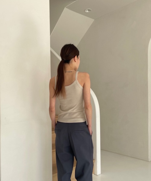 Didot.showroom（ディドット ショールーム）の「2WAY アメスリ キャミソール（キャミソール・レディース・ホワイト/グレー/ブラック/ベージュ/ミント/ピンク・FREE）」の18枚目の写真