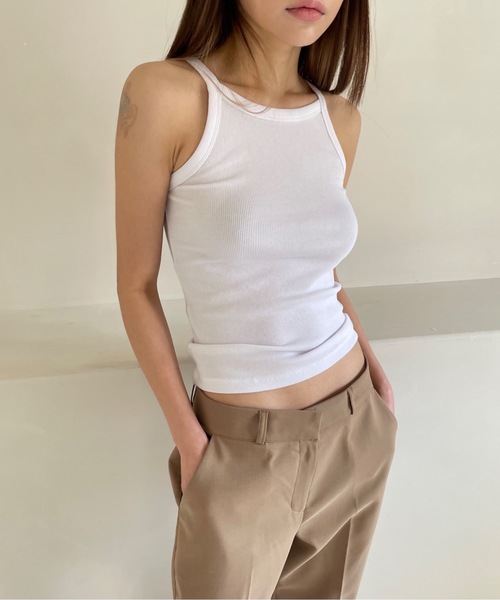 Didot.showroom（ディドット ショールーム）の「2WAY アメスリ キャミソール（キャミソール・レディース・ホワイト/グレー/ブラック/ベージュ/ミント/ピンク・FREE）」の11枚目の写真