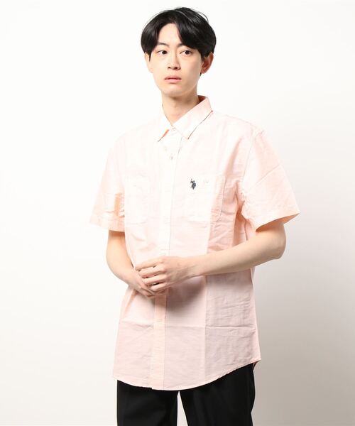 U.S. POLO ASSN.（ユーエスポロアッスン）の「【U.S.POLO ASSN.】（UN）BUTTON DOEN SHIRTS（シャツ/ブラウス・メンズ・ホワイト/ピンク/ブルー/ミント・LARGE/XX-LARGE/X-LARGE/MEDIUM）」の4枚目の写真