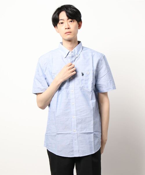 U.S. POLO ASSN.（ユーエスポロアッスン）の「【U.S.POLO ASSN.】（UN）BUTTON DOEN SHIRTS（シャツ/ブラウス・メンズ・ホワイト/ピンク/ブルー/ミント・LARGE/XX-LARGE/X-LARGE/MEDIUM）」の3枚目の写真