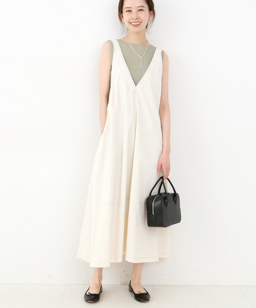 タスランvネックデザインワンピース ジャンパースカート Iena イエナ のファッション通販 Zozotown タスランvネックデザインワンピース ジャンパースカート Iena イエナ のファッション通販 Zozotown