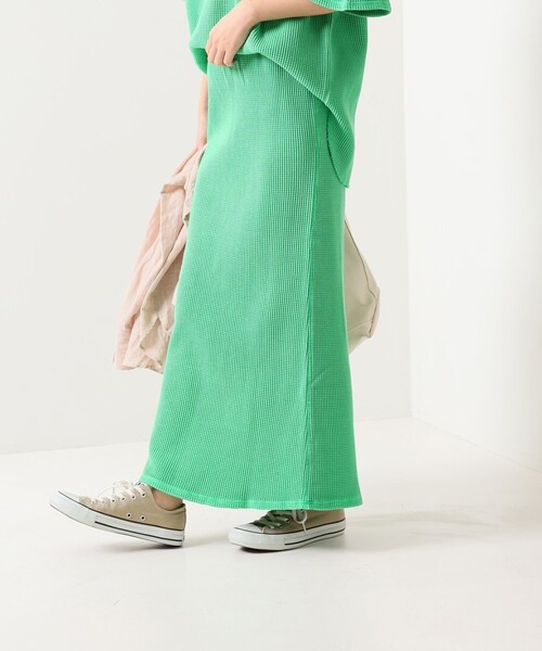 FREAK'S STORE（フリークスストア）の「ピグメントワッフルスカート（スカート・レディース・ブラック/ピンク/オレンジ/グリーン・ﾌﾘ-）」の3枚目の写真