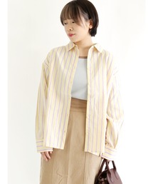 ストライプ／チェックビッグシャツ