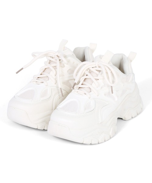 Figments（フィグメンツ）の「プラットフォームスニーカー（スニーカー・レディース・ブラック/オフホワイト・SMALL/MEDIUM）」の6枚目の写真