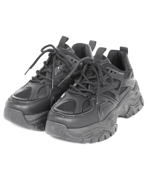 Figments（フィグメンツ）の「プラットフォームスニーカー（スニーカー・レディース・ブラック/オフホワイト・SMALL/MEDIUM）」の3枚目の写真