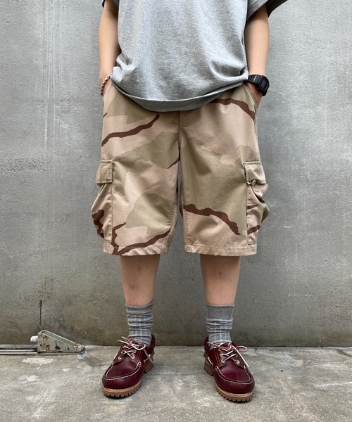 WHO'S WHO gallery(フーズフーギャラリー)の「【KOOKY'N/クーキー】M-65カーゴショーツ(カーゴパンツ・メンズ・ホワイト/ブラック/ネイビー/カーキ/カモフラージュ/オレンジ・FREE)」の18枚目の写真