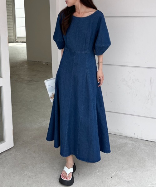 ABITOKYO（アビトーキョー）の「パフスリーブデニムロング