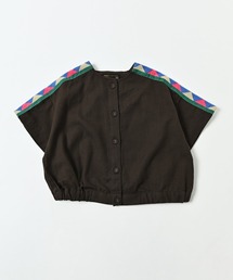 A BOND | パッチワークライン半袖シャツジャケット（90～150cm）(その他アウター)