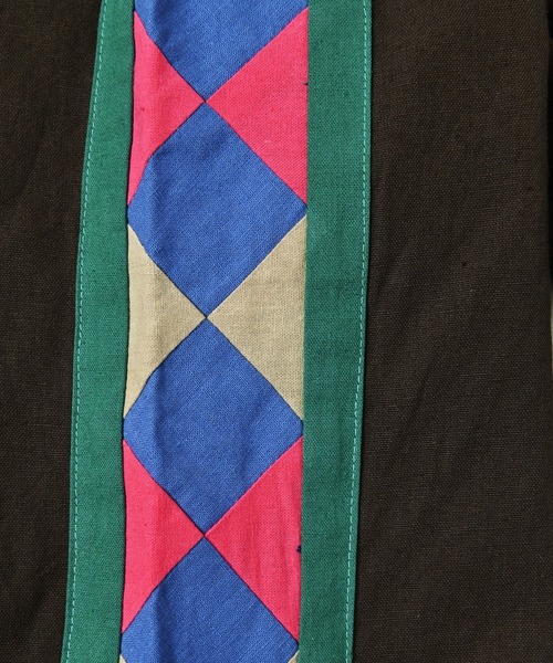 A BOND(アボンド)の「パッチワークライン半袖シャツジャケット(90~150cm)(その他アウター・キッズ・チャコール/オフホワイト・140/130/150/120/110/100)」の8枚目の写真