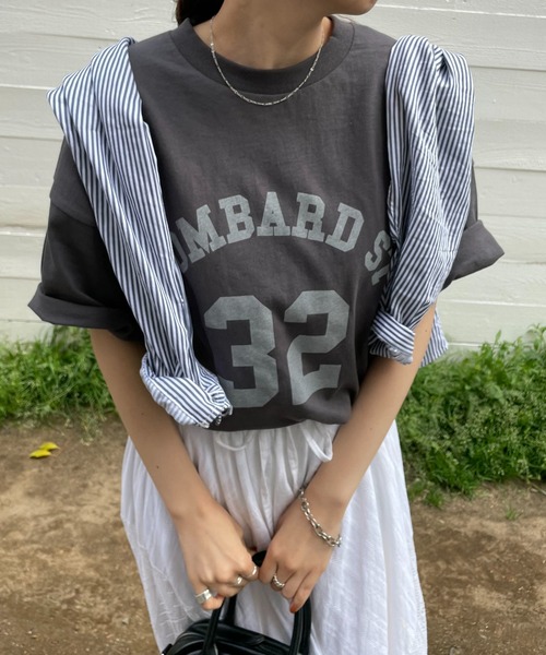 DISCOAT（ディスコート）の「【ユニセックス】ナンバリングロゴ半袖T《WEB限定》（Tシャツ/カットソー・レディース・チャコールグレー/ライトグレー/オフホワイト/ホワイト・FREE）」の12枚目の写真