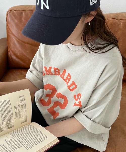 DISCOAT（ディスコート）の「【ユニセックス】ナンバリングロゴ半袖T《WEB限定》（Tシャツ/カットソー・レディース・チャコールグレー/ライトグレー/オフホワイト/ホワイト・FREE）」の11枚目の写真