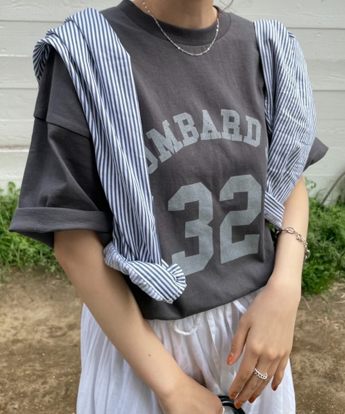 DISCOAT（ディスコート）の「【ユニセックス】ナンバリングロゴ半袖T《WEB限定》（Tシャツ/カットソー・レディース・チャコールグレー/ライトグレー/オフホワイト/ホワイト・FREE）」の19枚目の写真