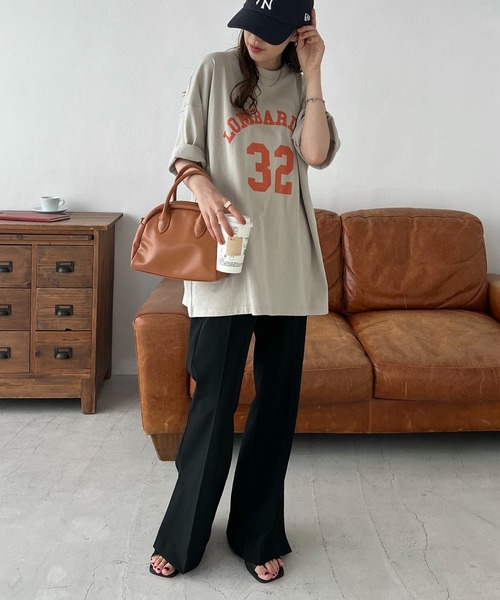 DISCOAT（ディスコート）の「【ユニセックス】ナンバリングロゴ半袖T《WEB限定》（Tシャツ/カットソー・レディース・チャコールグレー/ライトグレー/オフホワイト/ホワイト・FREE）」の5枚目の写真