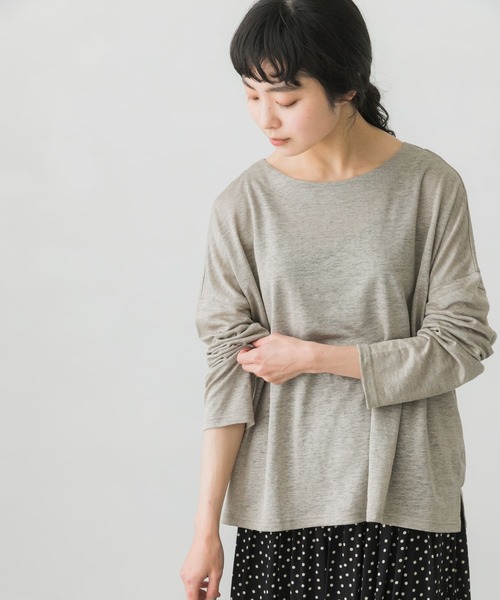 かぐれ（カグレ）の「リネンワイドカットソー（Tシャツ/カットソー