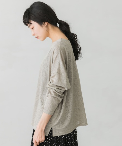 かぐれ（カグレ）の「リネンワイドカットソー（Tシャツ/カットソー