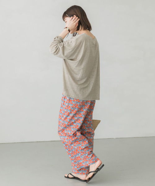 かぐれ（カグレ）の「リネンワイドカットソー（Tシャツ/カットソー