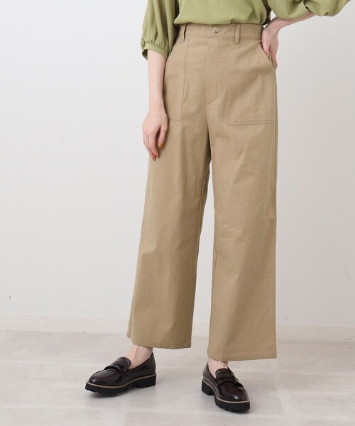 DRESKIP（ドレスキップ）の「◆洗えるのびーるワンドパンツ（その他パンツ・レディース・ライトグレー/ダークグリーン/ネイビー/サンドベージュ・03/04/02）」の2枚目の写真