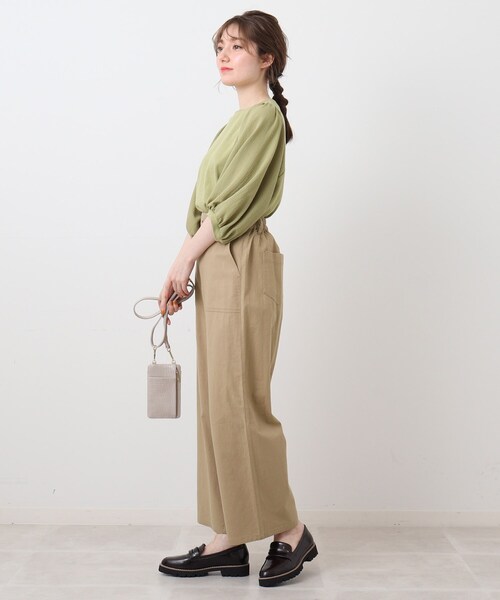 DRESKIP（ドレスキップ）の「◆洗えるのびーるワンドパンツ（その他パンツ・レディース・ライトグレー/ダークグリーン/ネイビー/サンドベージュ・03/04/02）」の8枚目の写真