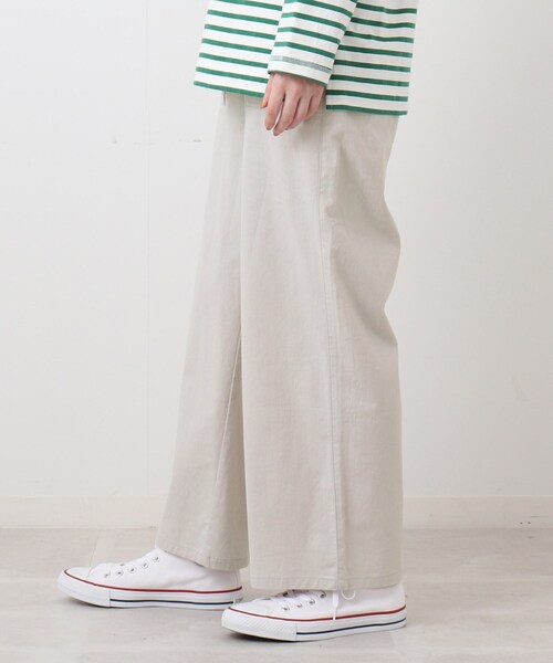 DRESKIP（ドレスキップ）の「◆洗えるのびーるワンドパンツ（その他パンツ・レディース・ライトグレー/ダークグリーン/ネイビー/サンドベージュ・03/04/02）」の12枚目の写真
