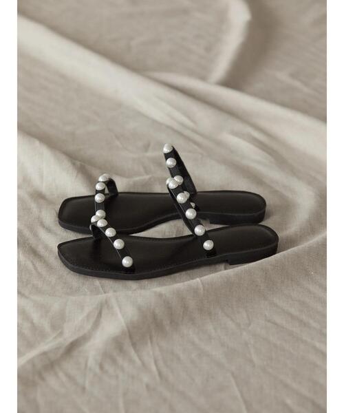 AMERICAN HOLIC（アメリカンホリック）の「フラットステッチパールサンダル（サンダル・レディース・ブラック・S/M/L）」の18枚目の写真