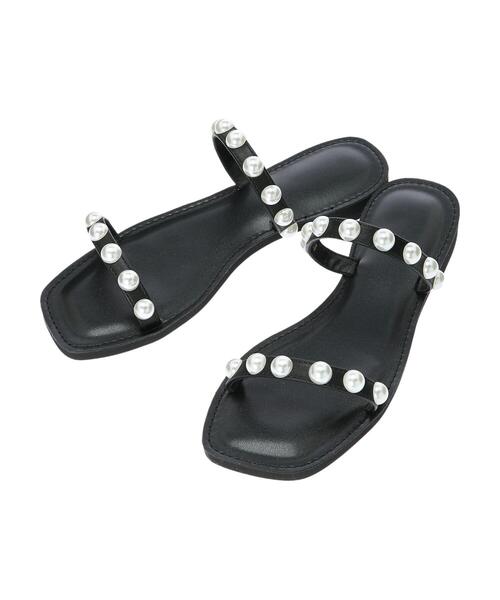 AMERICAN HOLIC（アメリカンホリック）の「フラットステッチパールサンダル（サンダル・レディース・ブラック・S/M/L）」の10枚目の写真
