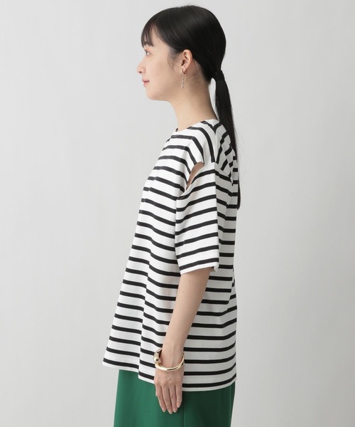 LOWRYS FARM（ローリーズファーム）の「ボーダー６分袖　280944（Tシャツ/カットソー・レディース・ブラック/ピンク/ブルー/グリーン・FREE）」の13枚目の写真