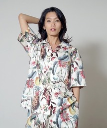 OVER THE TWELVE | OVER THE TWELVE/オーバーザトゥエルブ/OTT22-01 綿ストレッチ布帛インクジェット"OLD PLANTS"プリントシャツ(シャツ/ブラウス)