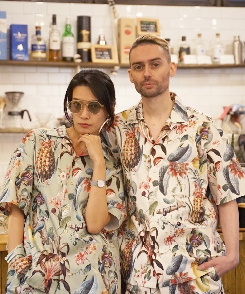 OVER THE TWELVE(オーバーザトゥウェルブ)の「OVER THE TWELVE/オーバーザトゥエルブ/OTT22-01 綿ストレッチ布帛インクジェット"OLD PLANTS"プリントシャツ(シャツ/ブラウス・メンズ・カーキ/アイボリー・X-LARGE/LARGE/MEDIUM)」の7枚目の写真