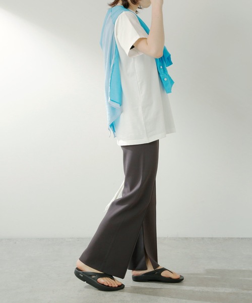 COLLAGE GALLARDAGALANTE（コラージュガリャルダガランテ）の「スリットニットパンツ/セットアップ可（その他パンツ・レディース・チャコールグレー/ベージュ・FREE）」の8枚目の写真