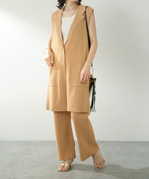 COLLAGE GALLARDAGALANTE（コラージュガリャルダガランテ）の「スリットニットパンツ/セットアップ可（その他パンツ・レディース・チャコールグレー/ベージュ・FREE）」の20枚目の写真