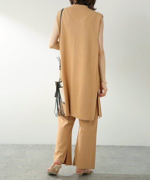 COLLAGE GALLARDAGALANTE（コラージュガリャルダガランテ）の「スリットニットパンツ/セットアップ可（その他パンツ・レディース・チャコールグレー/ベージュ・FREE）」の22枚目の写真