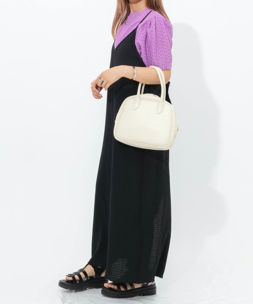 nemne store（ネンネストア）の「フクレジャガード配色キャミワンピース（ワンピース・レディース・ブラック/ベージュ/オフホワイト・フリー）」の10枚目の写真
