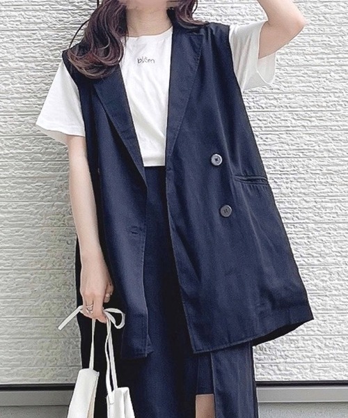 toucher du brise(トゥシェドブリーズ)の「【yuririnコラボ】フレンチスリーブテーラード ベスト(ベスト・レディース・ブラック/ピンク/ベージュ・S/M)」の11枚目の写真