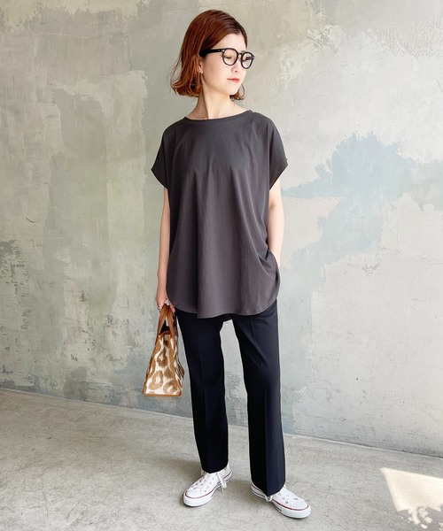Spick & Span(スピックアンドスパン)の「ドライストレッチバックスリットパンツ(その他パンツ・レディース・ブラック/ブラウン・38/36)」の3枚目の写真