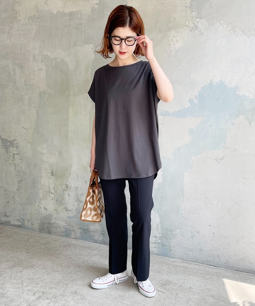 Spick & Span(スピックアンドスパン)の「ドライストレッチバックスリットパンツ(その他パンツ・レディース・ブラック/ブラウン・38/36)」の5枚目の写真