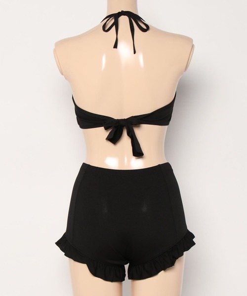 Ritzy（リッツィー）の「シアートップス+フリルデザインハイウエスト水着（水着・レディース・ブラック/ベージュ/グレー/ピンク/モカ/ホワイト系その他/ブラック系その他/ブラウン系その他/ブラック系/ブルー系その他/ローズ系/ラベンダー/イエロー/ブラック系1・M/L）」の16枚目の写真