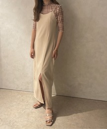【apres jour clair】スリット入りキャミワンピース【ZOZOTOWN限定アイテム】