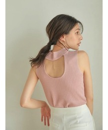 Open neck nosleeve トップス【ZOZO限定カラー:ピンク】