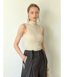 Open neck nosleeve トップス【ZOZO限定カラー:ピンク】