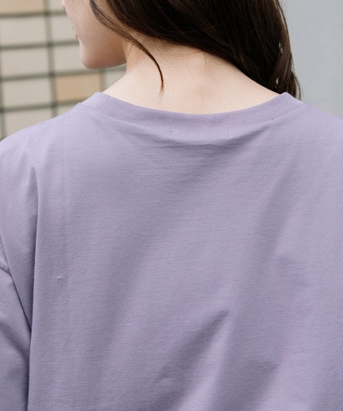 Munich(ミューニック)の「プレミアムコットンジャージサイドジッププルオーバー(Tシャツ/カットソー・レディース・ホワイト/ブラック/パープル/ブラウン・FREE)」の14枚目の写真