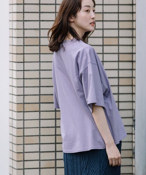 Munich(ミューニック)の「プレミアムコットンジャージサイドジッププルオーバー(Tシャツ/カットソー・レディース・ホワイト/ブラック/パープル/ブラウン・FREE)」の10枚目の写真