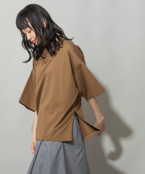 Munich(ミューニック)の「プレミアムコットンジャージサイドジッププルオーバー(Tシャツ/カットソー・レディース・ホワイト/ブラック/パープル/ブラウン・FREE)」の22枚目の写真