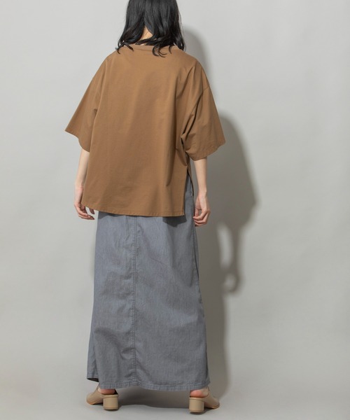 Munich(ミューニック)の「プレミアムコットンジャージサイドジッププルオーバー(Tシャツ/カットソー・レディース・ホワイト/ブラック/パープル/ブラウン・FREE)」の20枚目の写真