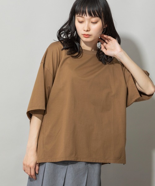 Munich(ミューニック)の「プレミアムコットンジャージサイドジッププルオーバー(Tシャツ/カットソー・レディース・ホワイト/ブラック/パープル/ブラウン・FREE)」の21枚目の写真