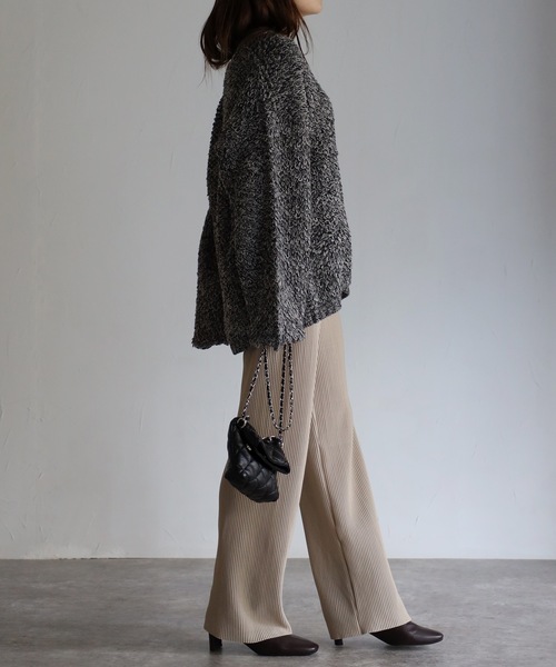 sakishimatokyo(サキシマトーキョー)の「ループ編みカーディガン(カーディガン/ボレロ・レディース・ブラック/オレンジ/アイボリー/モカ・FREE)」の6枚目の写真