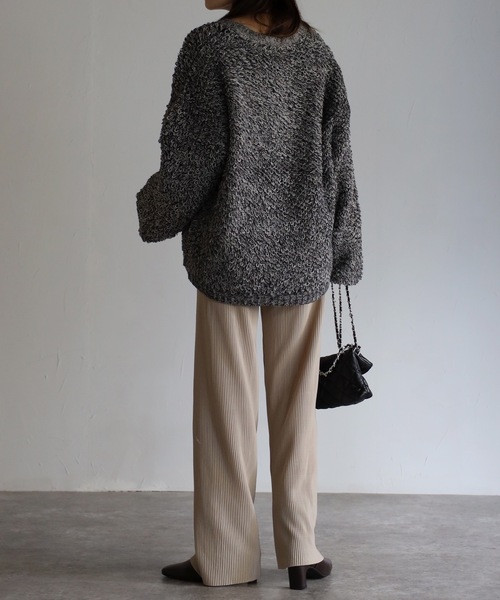 sakishimatokyo(サキシマトーキョー)の「ループ編みカーディガン(カーディガン/ボレロ・レディース・ブラック/オレンジ/アイボリー/モカ・FREE)」の7枚目の写真